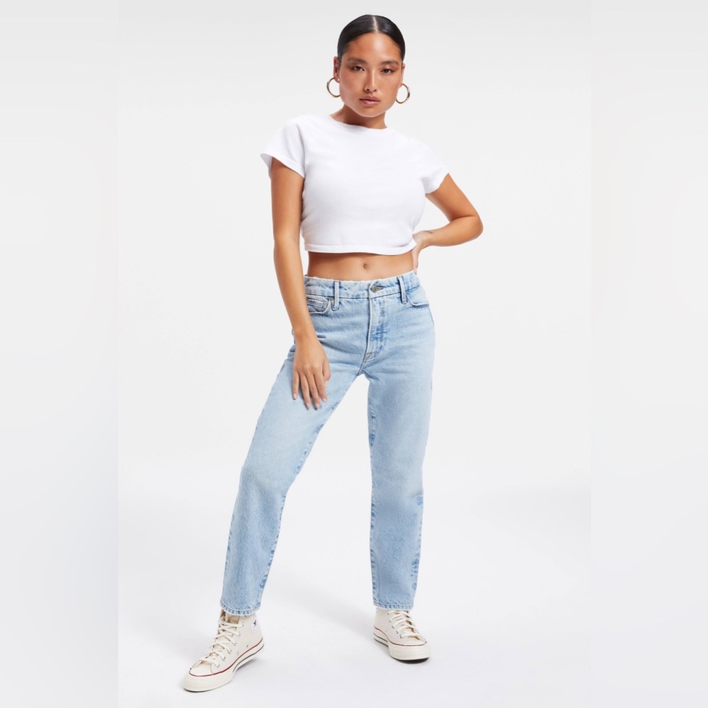 Good American Light Blue Ankle Jeans